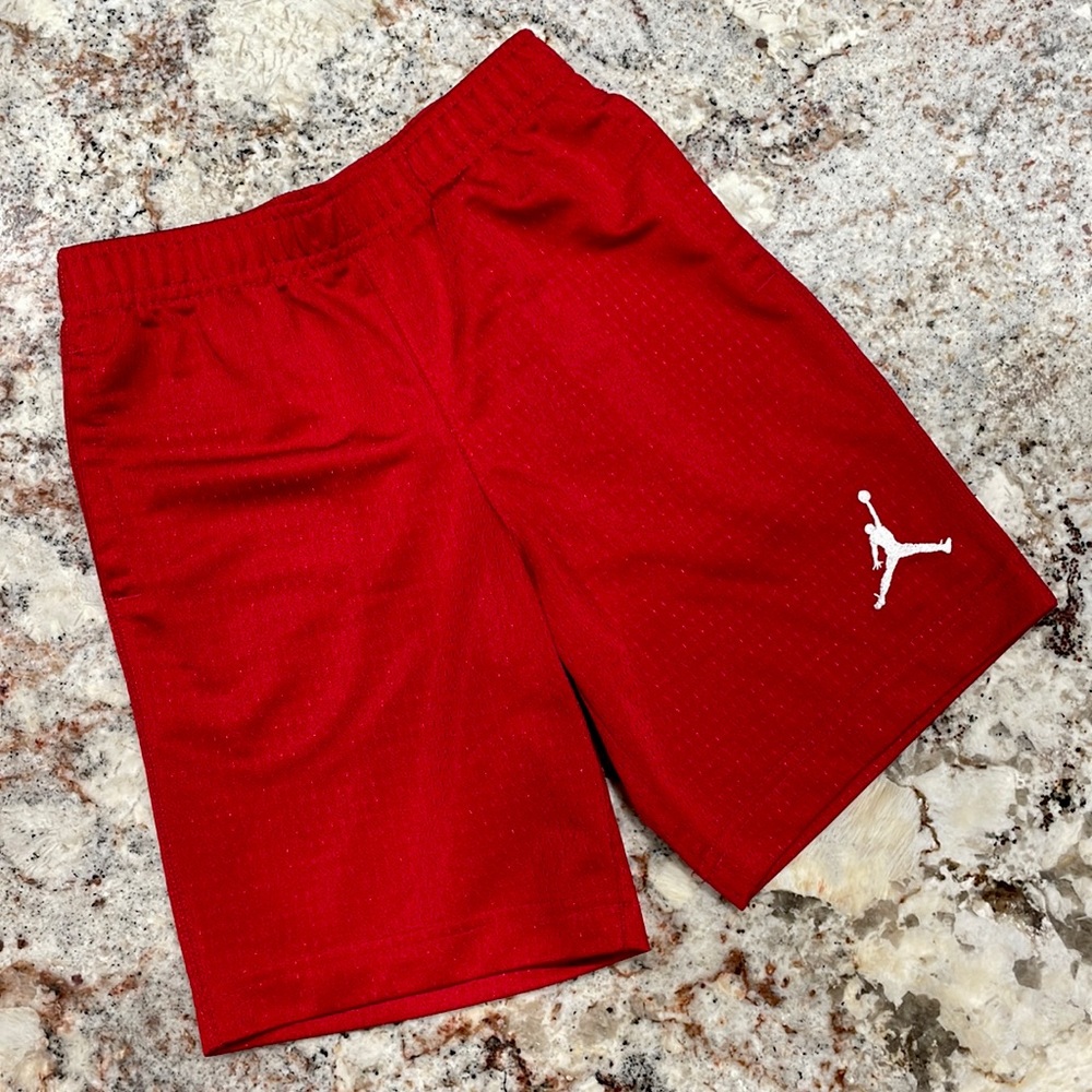 Little boys size 6/7 red Jordan basketball shorts